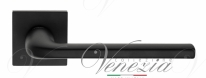 Ручка дверная на квадратной розетке Fratelli Cattini LINEA 8-NM матовый черный