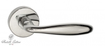 Ручка дверная на круглой розетке Fratelli Cattini "DROP" 7-CR Хром полированный