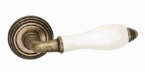 Ручка дверная на круглой розетке Adden Bau Vintage Porcellana V214, Бронза состаренная
