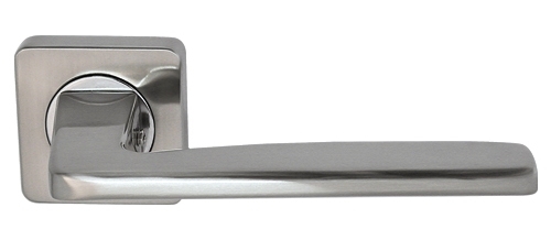 Ручка дверная на квадратной розетке Rossi Mirra LD 263-F21 SN Никель матовый/никель
