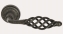 Ручка дверная на круглой розетке Rossi Vintage LD 607 AS Серебро античное