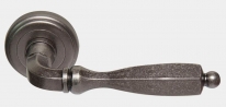 Ручка дверная на круглой розетке Rossi Bremen LD 762 OS Серебро состаренное