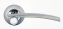 Ручка дверная на круглой розетке Rossi Medan LD 22 -1 SN/CP Никель матовый/никель