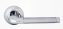 Ручка дверная на круглой розетке Rossi Arona LD 28 -1 SN/CP Никель матовый/никель