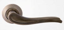 Ручка дверная на круглой розетке Rossi Sirio LD 64 -1 CF Бронза матовая