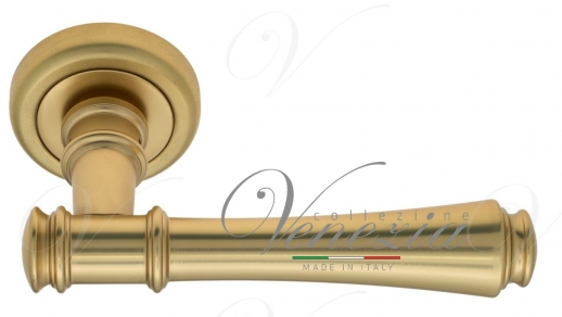 Ручка дверная на круглой розетке Venezia Callisto D1 французcкое золото
