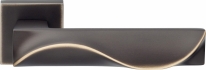 Ручка дверная на квадратной розетке Linea Cali DUNA 1410 RO 019 BM матовая бронза