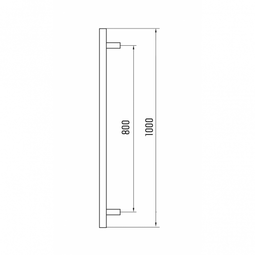 Комплект дверных ручек - скоб для стеклянных дверей Doorlock DL PHS 11 32-1000-800