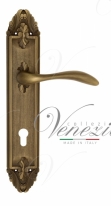 Ручка дверная на планке под цилиндр Venezia Alessandra CYL PL90 матовая бронза