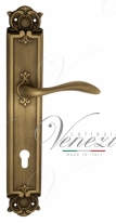Ручка дверная на планке под цилиндр Venezia Alessandra CYL PL97 матовая бронза
