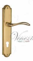Ручка дверная на планке под цилиндр Venezia Alessandra CYL PL98 полированная латунь