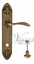 Ручка дверная на планке с фиксатором Venezia Alessandra WC-2 PL90 матовая бронза