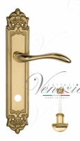 Ручка дверная на планке с фиксатором Venezia Alessandra WC-2 PL96 полированная латунь