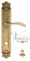 Ручка дверная на планке с фиксатором Venezia Alessandra WC-2 PL97 полированная латунь