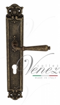 Ручка дверная на планке под цилиндр Venezia Classic CYL PL97 античная бронза
