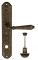 Ручка дверная на планке с фиксатором Venezia Classic WC-1 PL02 античная бронза