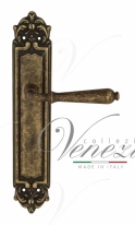 Ручка дверная на планке проходная Venezia Classic PL96 античная бронза