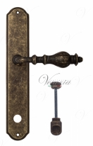 Ручка дверная на планке с фиксатором Venezia Gifestion WC-1 PL02 античная бронза