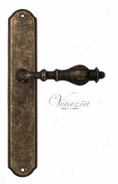 Ручка дверная на планке проходная Venezia Gifestion PL02 античная бронза