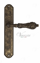 Ручка дверная на планке проходная Venezia Monte Cristo PL02 античная бронза