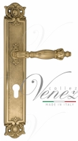 Ручка дверная на планке под цилиндр Venezia Olimpo CYL PL97 полированная латунь