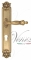 Ручка дверная на планке под цилиндр Venezia Olimpo CYL PL97 французское золото + коричневый