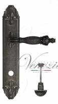 Ручка дверная на планке с фиксатором Venezia Olimpo WC-2 PL90 античное серебро