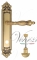 Ручка дверная на планке с фиксатором Venezia Olimpo WC-2 PL96 французское золото + коричневый