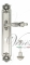 Ручка дверная на планке с фиксатором Venezia Olimpo WC-2 PL97 натуральное серебро + черный