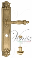 Ручка дверная на планке с фиксатором Venezia Olimpo WC-2 PL97 полированная латунь