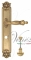 Ручка дверная на планке с фиксатором Venezia Olimpo WC-2 PL97 французское золото + коричневый