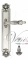 Ручка дверная на планке с фиксатором Venezia Olimpo WC-4 PL97 натуральное серебро + черный