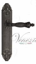 Ручка дверная на планке проходная Venezia Olimpo PL90 античное серебро