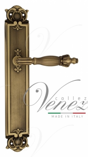 Ручка дверная на планке проходная Venezia Olimpo PL97 матовая бронза