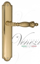 Ручка дверная на планке проходная Venezia Olimpo PL98 полированная латунь