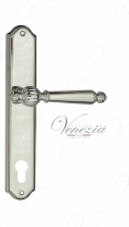 Ручка дверная на планке под цилиндр Venezia Pellestrina CYL PL02 полированный хром