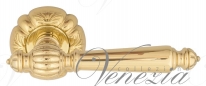 Ручка дверная на круглой розетке Venezia Pellestrina D5 Латунь блестящая