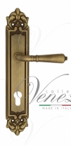 Ручка дверная на планке под цилиндр Venezia Vignole CYL PL96 матовая бронза