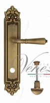 Ручка дверная на планке с фиксатором Venezia Vignole WC-2 PL96 матовая бронза