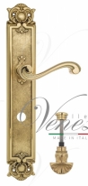 Ручка дверная на планке с фиксатором Venezia Vivaldi WC-4 PL97 полированная латунь