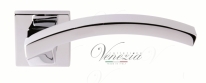 Ручка дверная на квадратной розетке Venezia Unique Style полированный хром