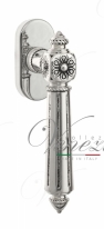 Ручка оконная Venezia Castello FW натуральное серебро + черный