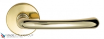 Ручка дверная на круглой розетке Fratelli Cattini "ISEO" 7-OLV Латунь блестящая