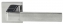 Ручка дверная на квадратной розетке Extreza Hi-tech FIORE 110 R11 Хром полированный / Хром матовый F04/F05