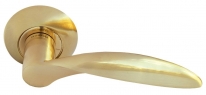 Ручка дверная на круглой розетке Morelli DIY MH-07 SG ПОРТАЛ матовое золото