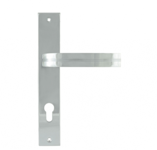 Ручка дверная на планке под цилиндр Нора-М 106-85 мм (Хром)