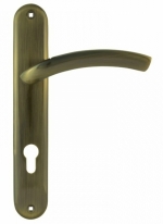 Ручка дверная на планке под цилиндр Нора-М 23-85 мм (Бронза)