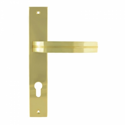 Ручка дверная на планке под цилиндр Нора-М 106-85 мм (Золото)