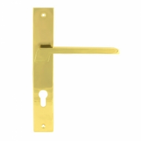 Ручка дверная на планке под цилиндр Нора-М 111-85 мм (Золото)