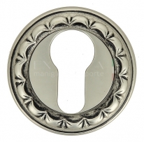 Накладка дверная под цилиндр Extreza CYL R02 старинное серебро матовое F64